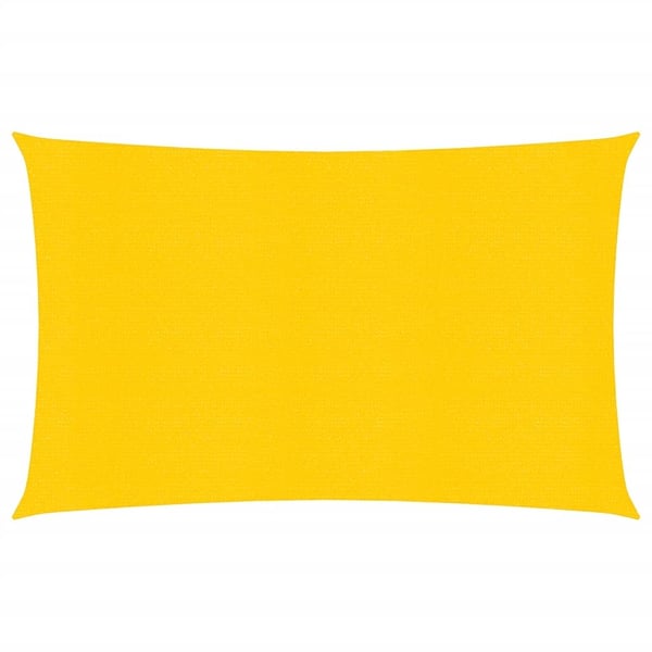 vidaXL solsejl 4x6 m 160 g/m² rektangulær HDPE gul