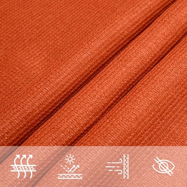 vidaXL solsejl 5x7 m 160 g/m² HDPE rektangulær orange
