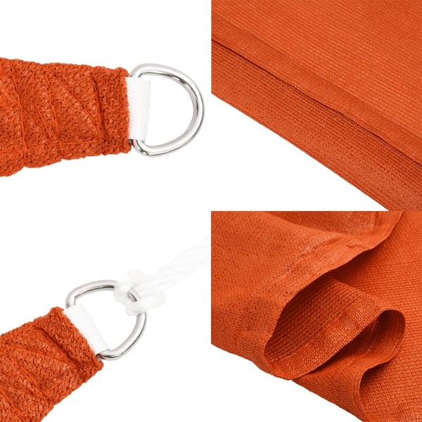 vidaXL Solsegel 160 g/m² fyrkantig orange 4x4 m HDPE