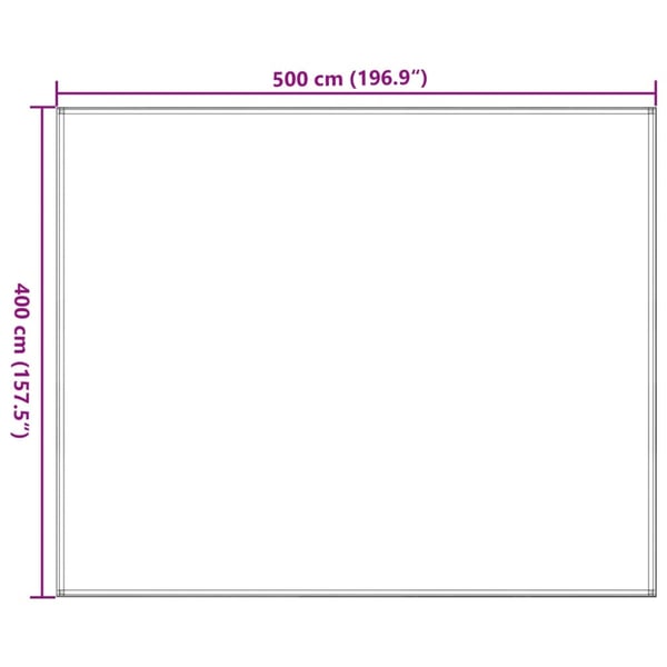 vidaXL telttæppe 400x500 cm HDPE antracitgrå og hvid