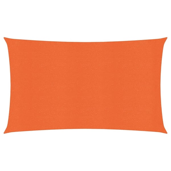 vidaXL Solseil 160 g/m² rektangulær oransje 4x7 m HDPE