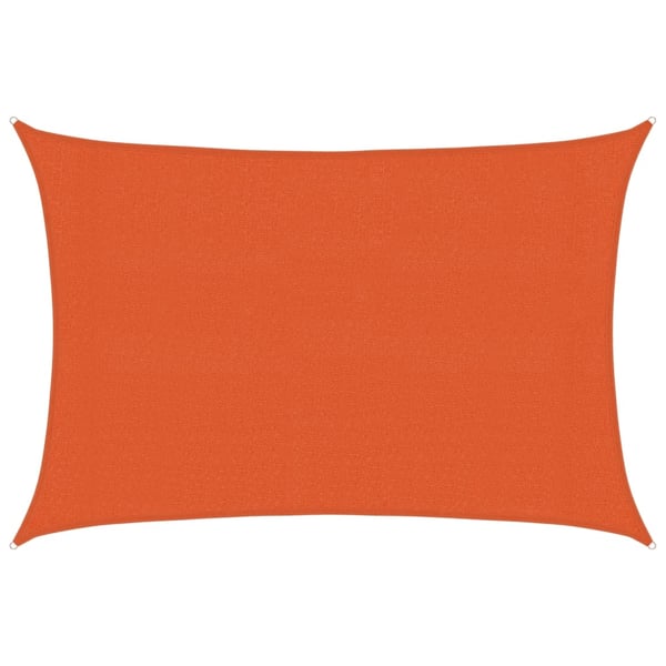 vidaXL Solseil 160 g/m² rektangulær oransje 3x5 m HDPE