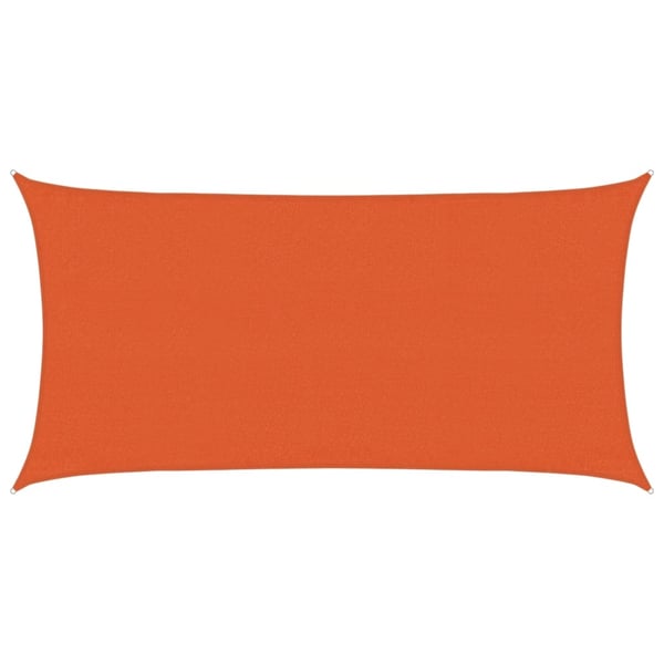 vidaXL solsejl 3x6 m 160 g/m² HDPE rektangulær orange