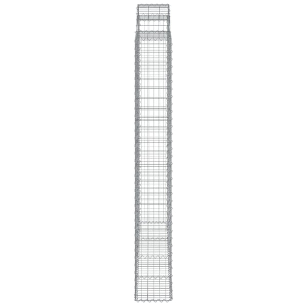 vidaXL Gabionkurver buede 8 stk 200x30x220/240 cm galvanisert jern