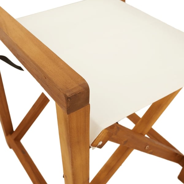 vidaXL havestole 4 stk. foldbar stof cremehvid