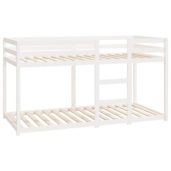 vidaXL Køyeseng hvit 90x200 cm heltre furu