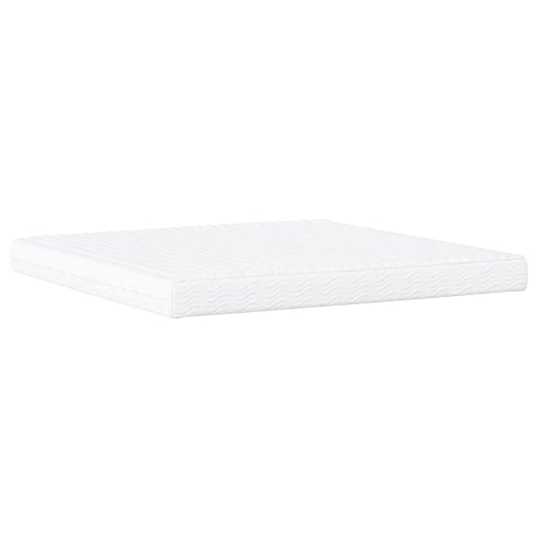 vidaXL seng med madras Dover 200x200 cm stof gråbrun