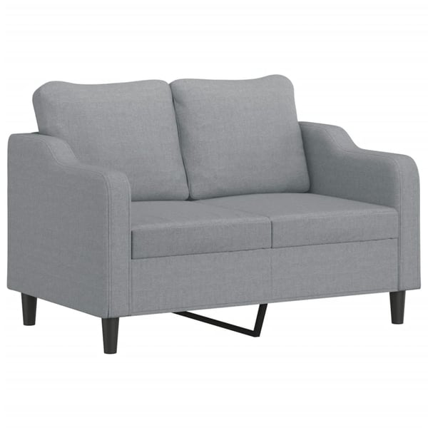 vidaXL sofasæt 3 dele med hynder stof lysegrå