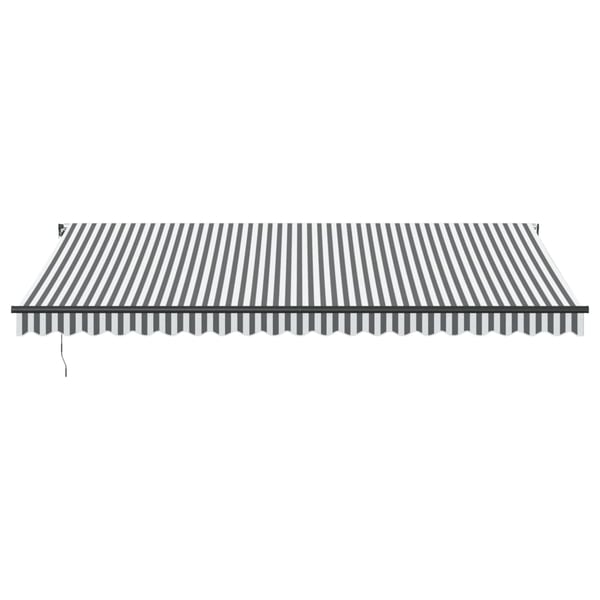 vidaXL Manuell uttrekkbar markise med LED antrasitt og hvit 500x350 cm