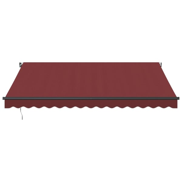 vidaXL Käsin kelattava markiisi viininpunainen 400x350 cm