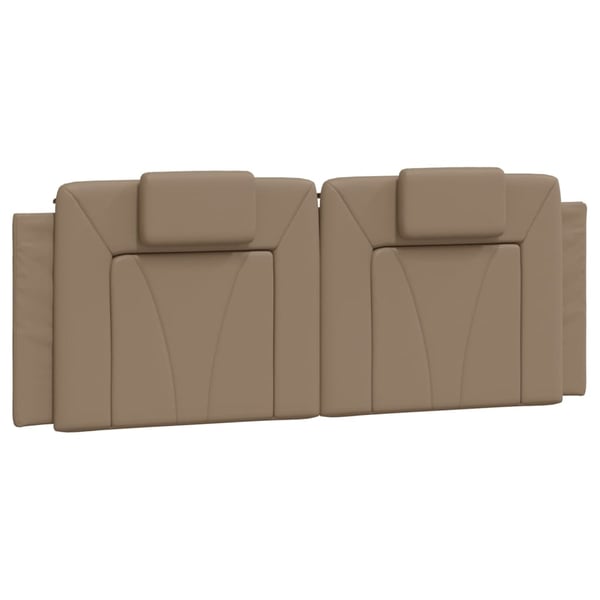 vidaXL seng Viana med madras 140x200 cm kunstlæder cappuccinofarvet
