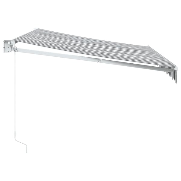 vidaXL Uttrekkbar markise antrasitt og hvit 3x2,5 m stoff og aluminium