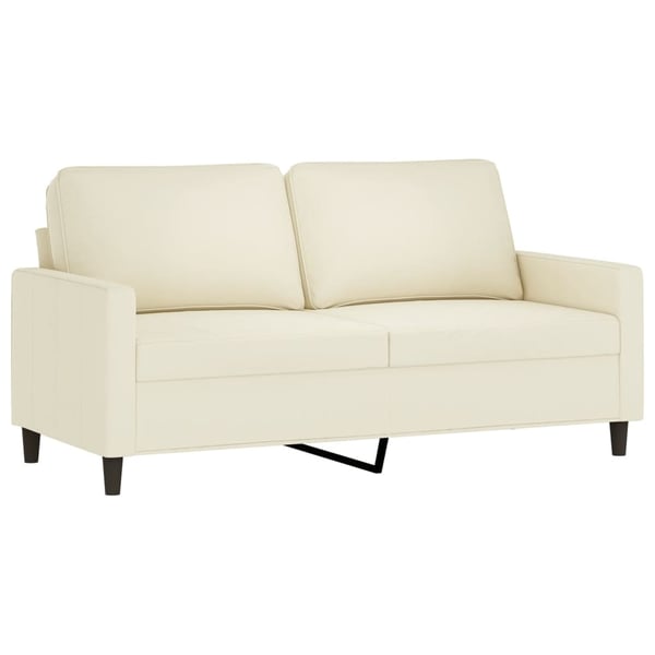 vidaXL sofasæt 3 dele med hynder velour cremefarvet