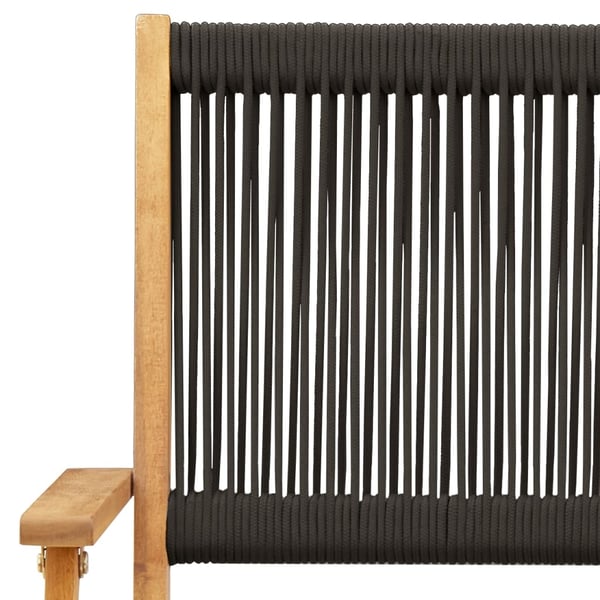 vidaXL foldbare havestole 6 stk. massivt akacietræ sort