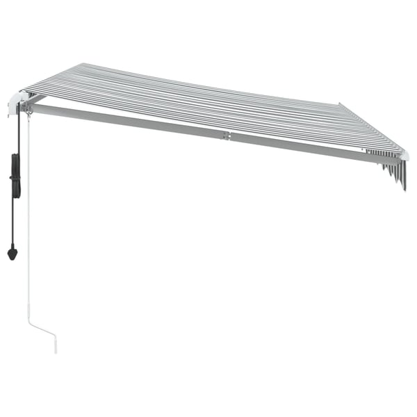 vidaXL markise m. LED 300x250 cm automatisk betjening antracitgrå hvid
