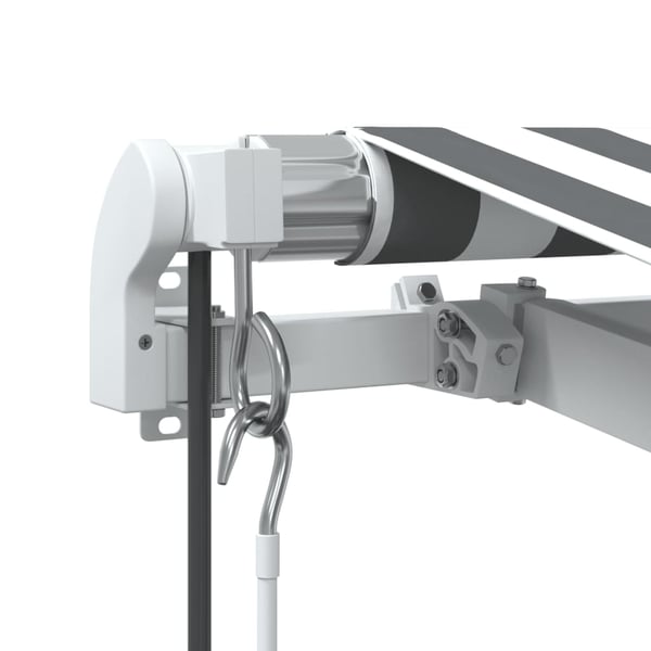 vidaXL markise m. LED 300x250 cm automatisk betjening antracitgrå hvid