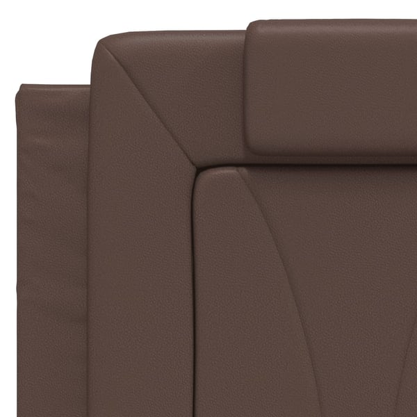 vidaXL sengeramme Viana med LED uden madras 140x190 cm brun