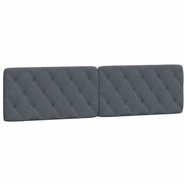 vidaXL seng med madras 200x200 cm velour mørkegrå