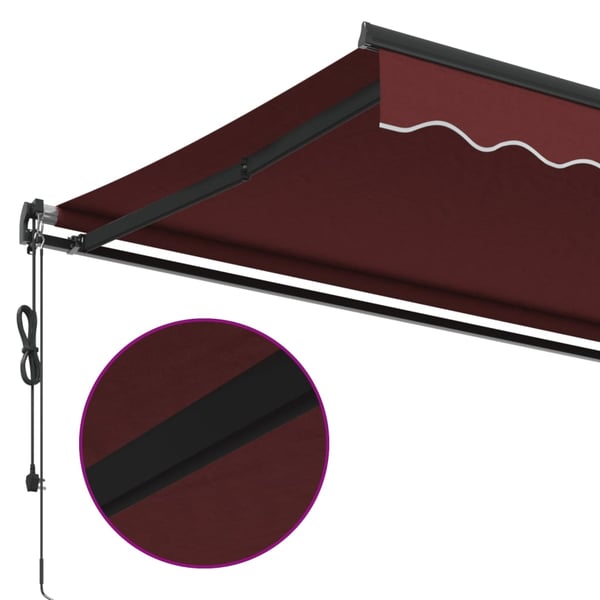 vidaXL Automaattimarkiisi viininpunainen 500x350 cm