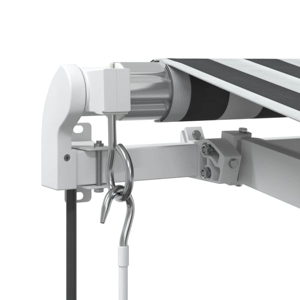vidaXL Automatisk uttrekkbart markise antrasitt og hvit 300x250 cm