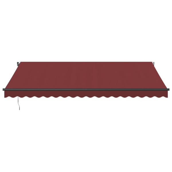 vidaXL Automaattimarkiisi LEDit viininpunainen 450x350 cm