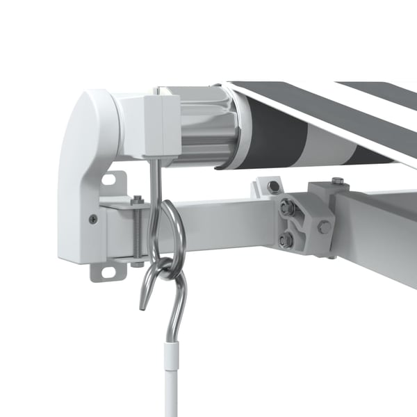 vidaXL Manuell uttrekkbar markise med LED antrasitt og hvit 300x250 cm