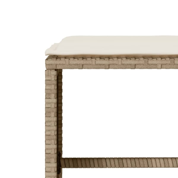 vidaXL sofasæt til haven 6 dele med hynder polyrattan beige