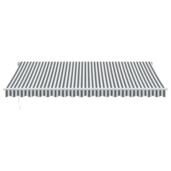 vidaXL Manuell uttrekkbar markise med LED antrasitt og hvit 450x300 cm