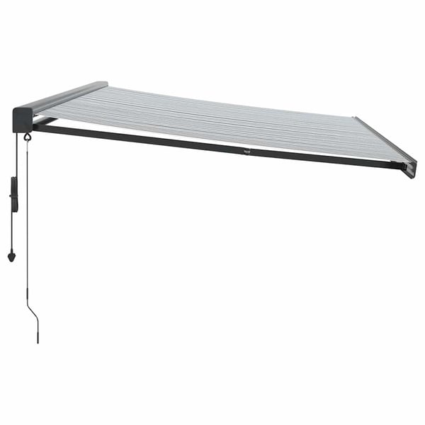 vidaXL Uttrekkbar markise antrasitt og hvit 5x3 m stoff og aluminium
