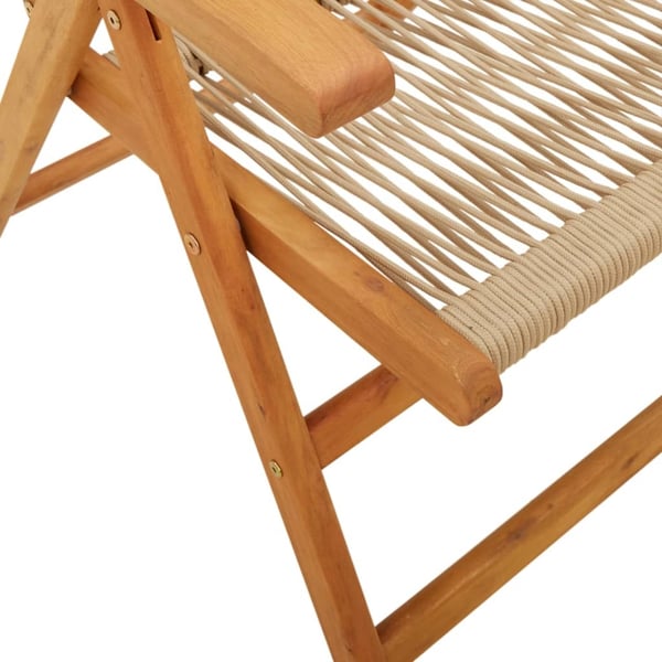 vidaXL Lenestoler for hage 4 stk beige heltre akasie