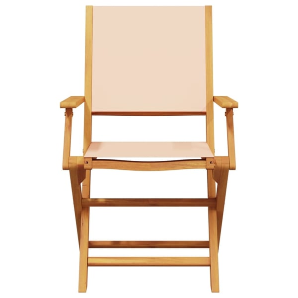 vidaXL havestole 6 stk. foldbar stof massivt træ beige