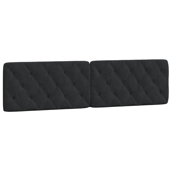 vidaXL seng med madras 200x200 cm velour sort
