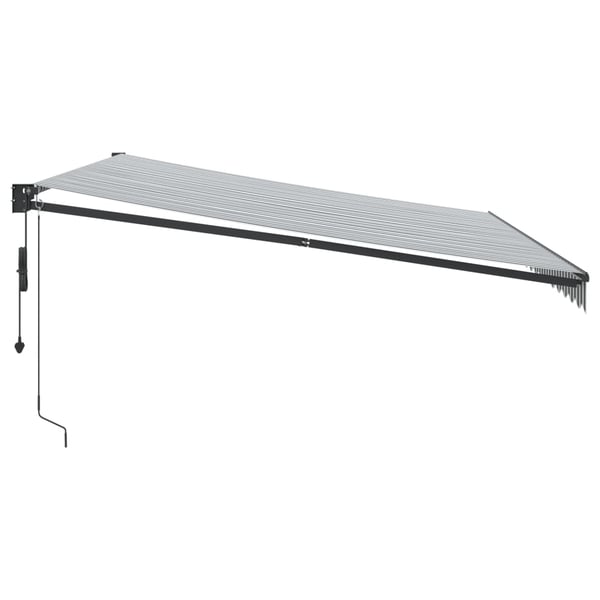vidaXL Uttrekkbar markise antrasitt og hvit 4,5x3 m stoff og aluminium