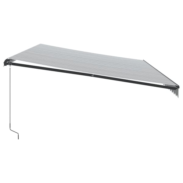 vidaXL Manuell uttrekkbar markise antrasitt og hvit 600x350 cm