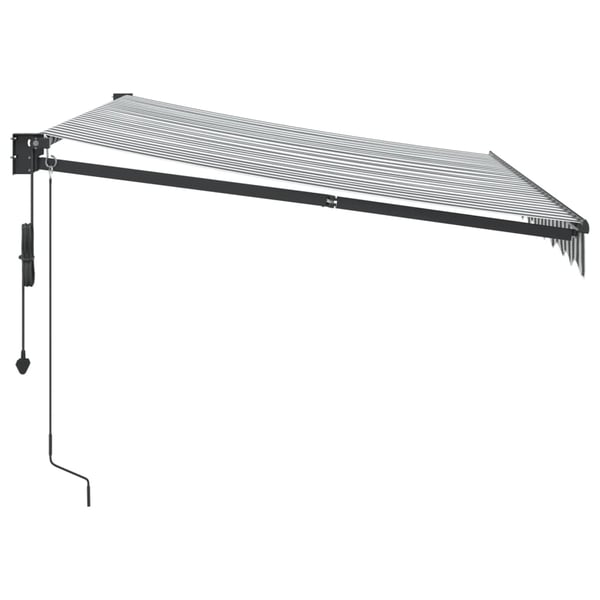 vidaXL Uttrekkbar markise antrasitt og hvit 3x2,5 m stoff og aluminium