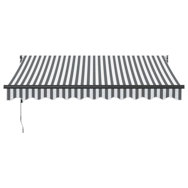 vidaXL Uttrekkbar markise antrasitt og hvit 3x2,5 m stoff og aluminium