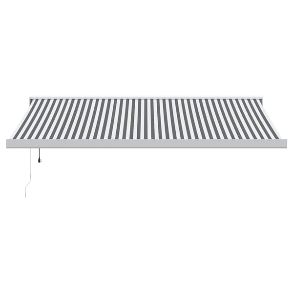 vidaXL Uttrekkbar markise antrasitt og hvit 4,5x3 m stoff og aluminium