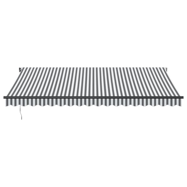 vidaXL Automatisk uttrekkbart markise antrasitt og hvit 450x350 cm