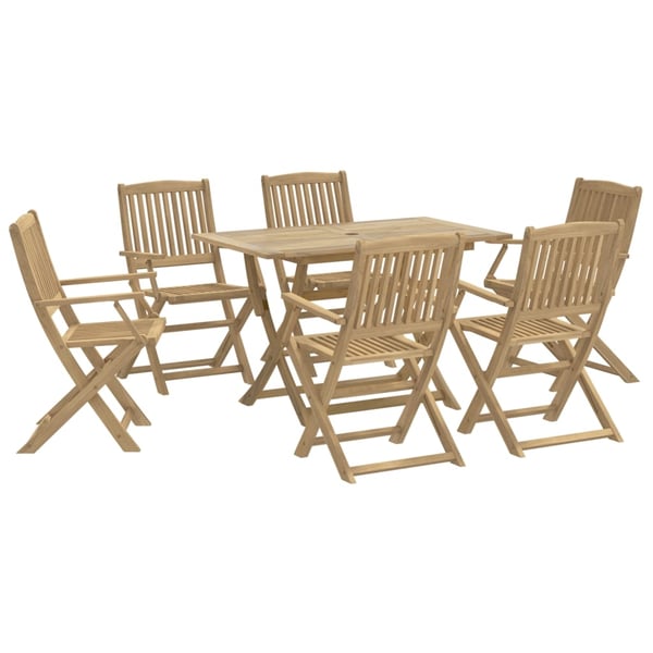 vidaXL Hagespisegruppe 7 deler heltre akasie