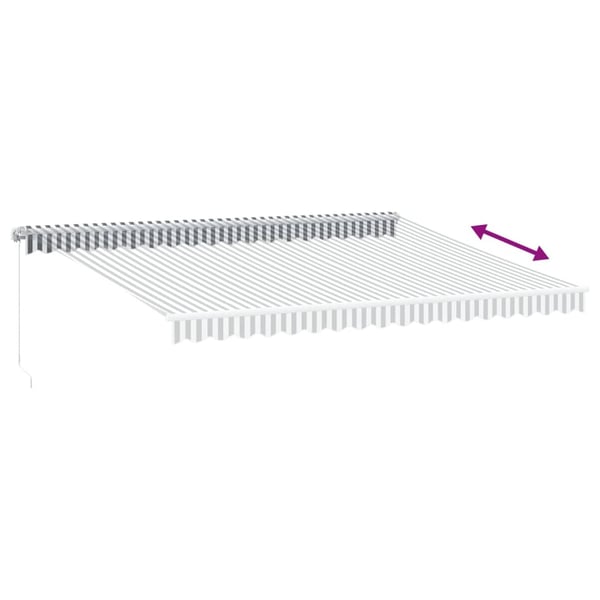 vidaXL Manuell uttrekkbar markise antrasitt og hvit 450x350 cm