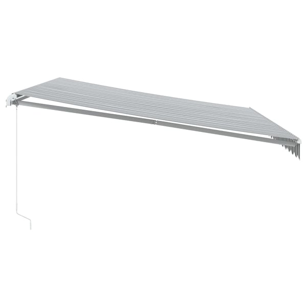 vidaXL Manuell uttrekkbar markise antrasitt og hvit 450x350 cm