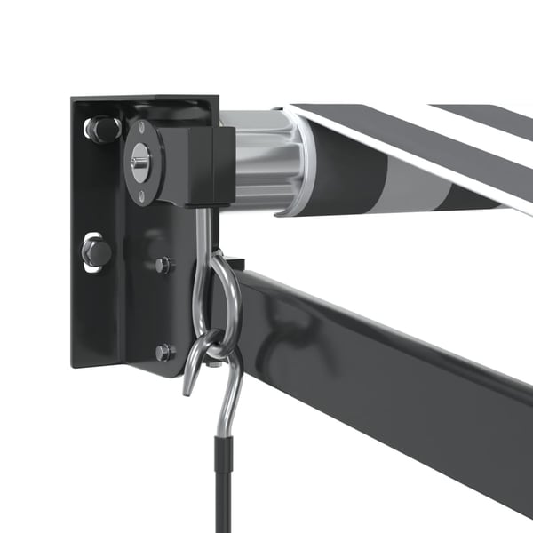vidaXL Uttrekkbar markise antrasitt og hvit 3x2,5 m stoff og aluminium