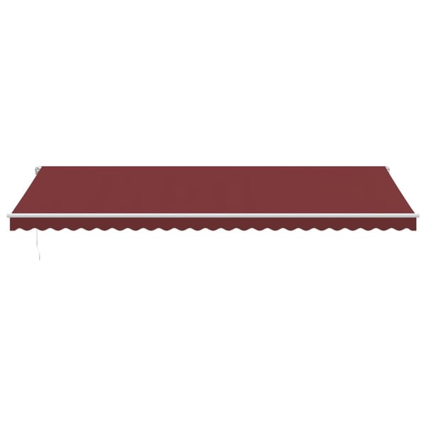 vidaXL Manuell uttrekkbar markise burgunder 600x300 cm