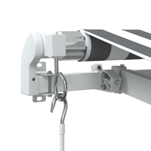 vidaXL Manuell uttrekkbar markise antrasitt og hvit 500x350 cm