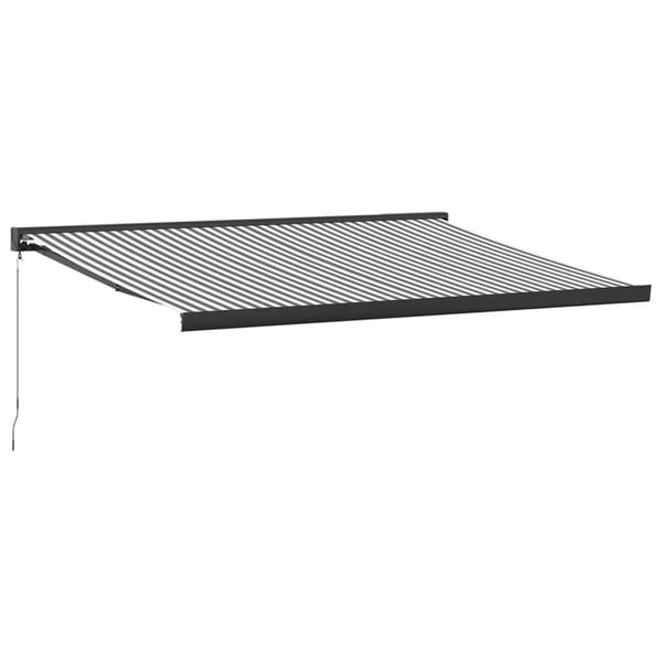 vidaXL Uttrekkbar markise antrasitt og hvit 4,5x3 m stoff og aluminium