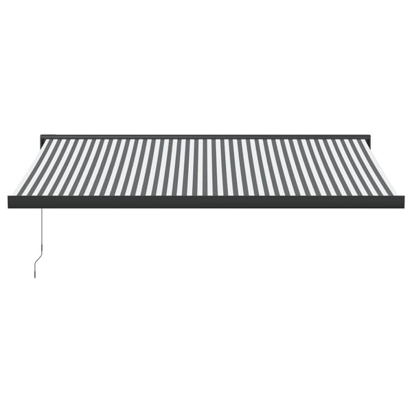 vidaXL Uttrekkbar markise antrasitt og hvit 4x3 m stoff og aluminium