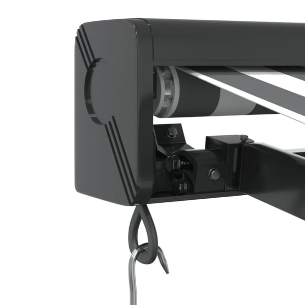 vidaXL Uttrekkbar markise antrasitt og hvit 4x3 m stoff og aluminium