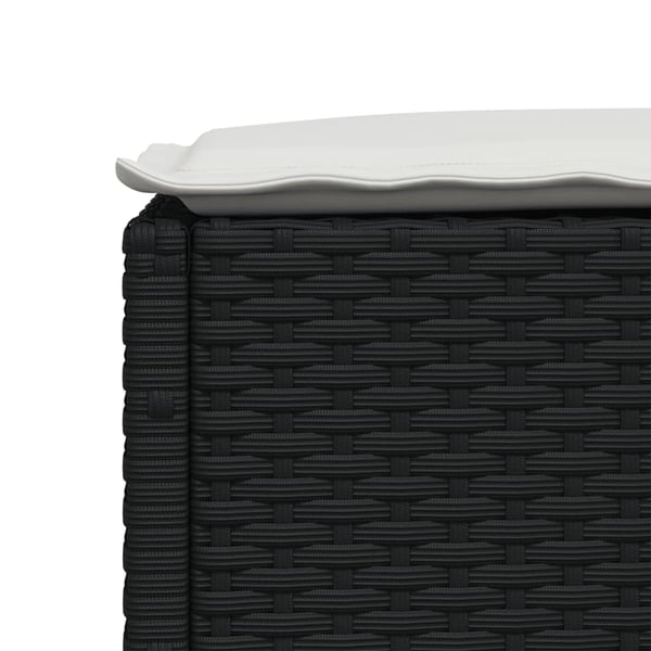 vidaXL sofasæt til haven 6 dele med hynder polyrattan sort