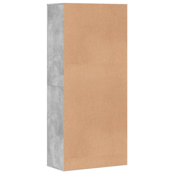 vidaXL Skoskap betonggrå 80x39x178 cm sponplate