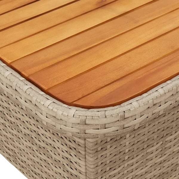vidaXL spisebordssæt til haven 5 dele med hynder polyrattan beige